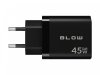 BLOW Ładowarka sieciowa gniazdo USB + USB-C PD 45W + kabel
